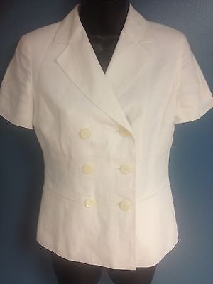 Brooks Brothers NWT Women's White Button Blazer / Suit Jacket - MSRP$298