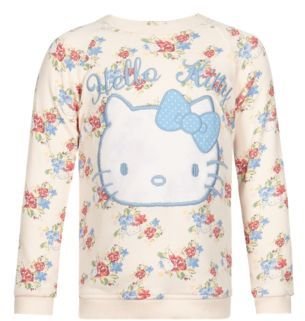 Hello Kitty Pure Cotton Floral Sweatshirt (1-7 Years)