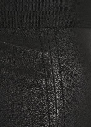 Helmut Lang Black leather pencil skirt