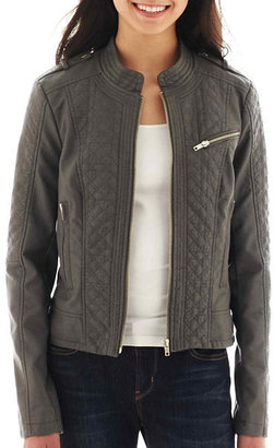Bernardo Collection b Quilted Pleather Jacket