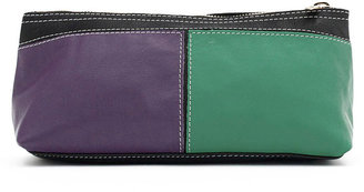 American Apparel Leather Color Block Make-Up Pouch
