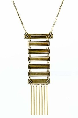 House Of Harlow Antiqued Totem Pole Necklace in Yellow Gold
