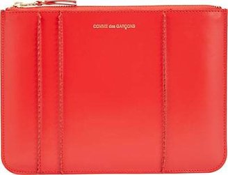 Comme des Garcons Men's Raised Spike Large Zip Pouch - Red
