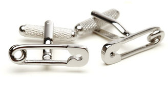 Perry Ellis Safety Pin Novelty Cufflinks