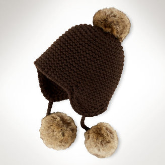 Ralph Lauren Wool-Cashmere Pom-Pom Hat