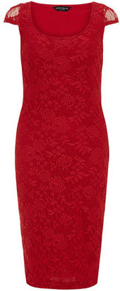 Dorothy Perkins Red lace pencil dress