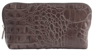 Furla lead croc embossed leather zip case