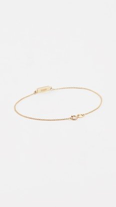 Jennifer Meyer 18k Gold Inlay Short Bar Bracelet