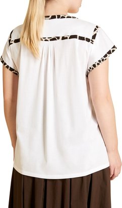 Marina Rinaldi Plus Size Valido Flutter-Sleeve Top