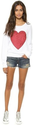 Wildfox Couture Sparkle Heart Baggy Beach Top