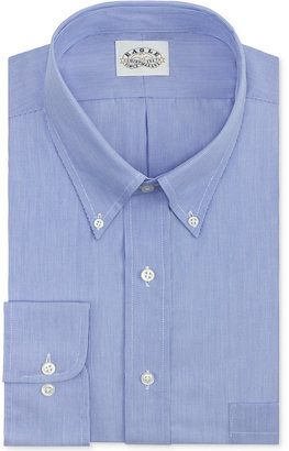 Eagle Men's Big & Tall Classic-Fit Non-Iron Blue Feather Pinpoint Dress Shirt