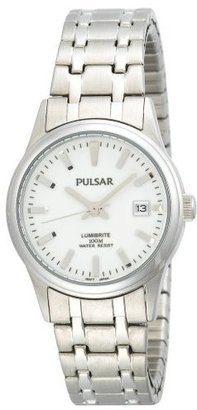 Pulsar Women's PXT655 Expansion Silver-Tone Stainless Steel LumiBrite Dial Watch