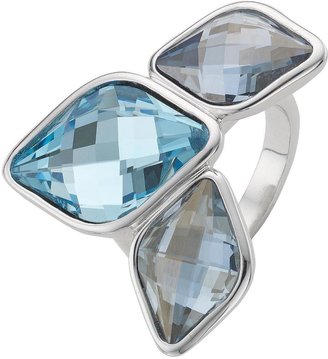 Aurora made with Swarovski Elements Aquamarine Crystal Multi Cluster Ring