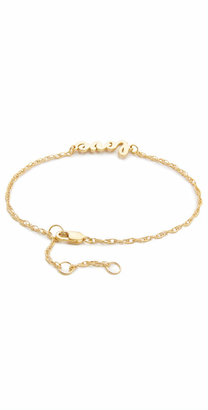 Jennifer Zeuner Jewelry Cursive LOVE Bracelet
