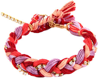 Ettika Berry Braided Thread Rhinestone Bracelet