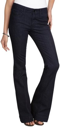 Black Orchid Ink Wash Stretch Cotton Mid-Rise Flared Jeans
