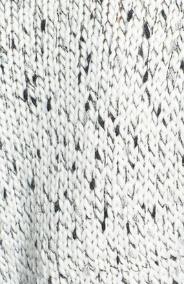 Kensie Zip Detail Mix Knit Sweater