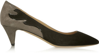 Etoile Isabel Marant Gumy suede and glitter-finished leather pumps