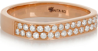 Anita Ko 18-karat rose gold diamond ring
