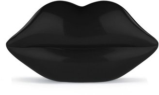 Lulu Guinness Black Perspex Lips Women's Clutch Bag