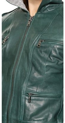 Ever Ludlow Hooded Leather Jacket