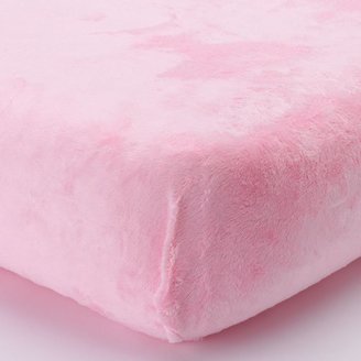 Bacati plush crib sheet - pink