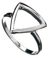 ASOS Open Triangle Ring - Silver