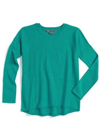 Vince Colorblock Cotton & Cashmere Sweater (Big Girls)