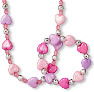Children's Place Shiny hearts necklace and bracelet set