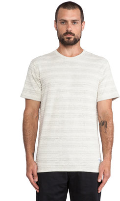 Norse Projects Niels Indigo Textured Stripe Tee