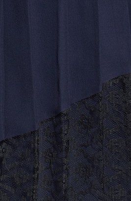 Jill Stuart Jill Lace Detail Chiffon Fit & Flare Dress