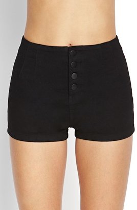 Forever 21 High-Waisted Buttoned Shorts