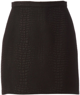 French Connection Mini skirts - 73cbp croc luxe - Black