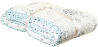House of Fraser Shabby Chic Blue rose quilted bedspread
