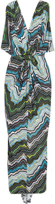 T-Bags 2073 T-Bags Printed stretch-jersey maxi dress