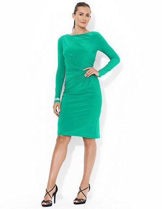 Lauren Ralph Lauren Long Sleeved Jersey Dress-GREEN-14