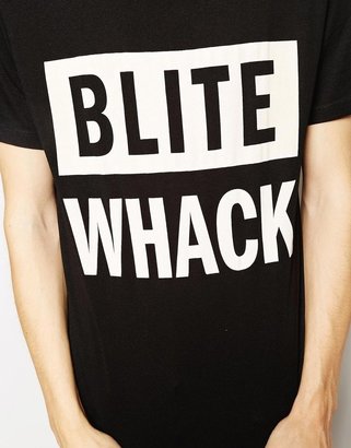 Cheap Monday T-Shirt with Blite Whack Print