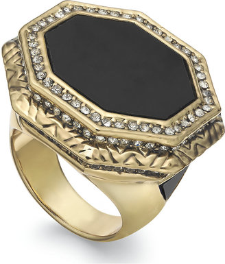 House Of Harlow Gold-Tone Octagon Cocktail Ring