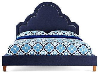Jonathan Adler Crescent Heights Linen Upholstered Bed