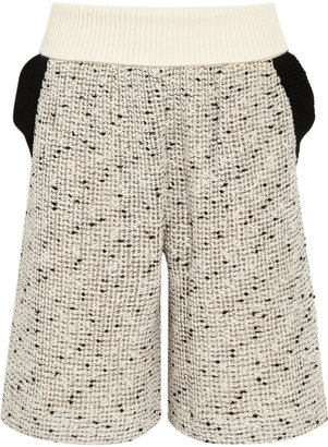 Chloé Open-knit cotton-blend shorts