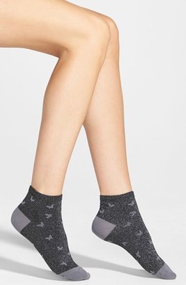 Kensie 'Petit Papillon' Lurex® Anklet Socks