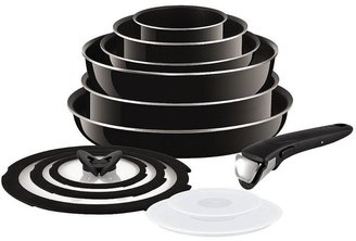 Tefal Ingenio Enamel 13-Piece Pan Set - Black