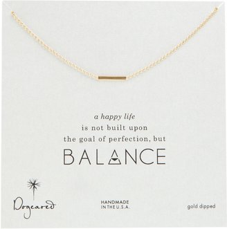 Dogeared Balance Gold Plated Small Bar Necklace Jewellery