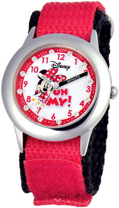 Disney Time Teacher Minnie Mouse Kids Red Watch