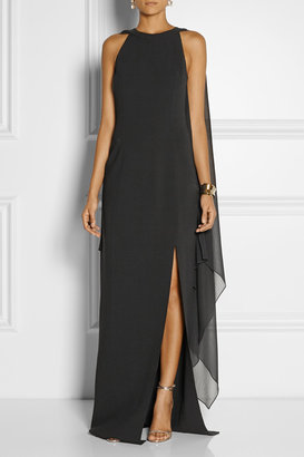 Michael Kors Stretch-wool and silk-georgette gown