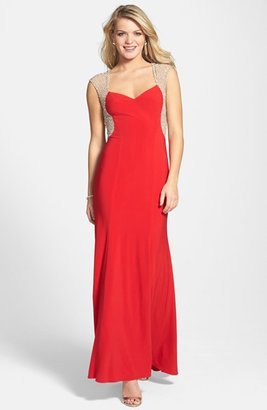 Xscape Evenings Beaded Jersey Gown