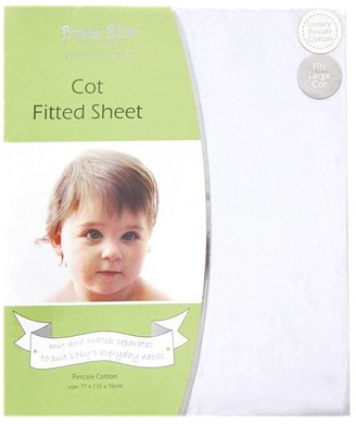 Bubba Blue Everyday Basic Cot Fitted Sheet, Satin White