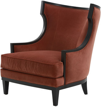 Ethan Allen Corrine Chair, Terracotta/Black