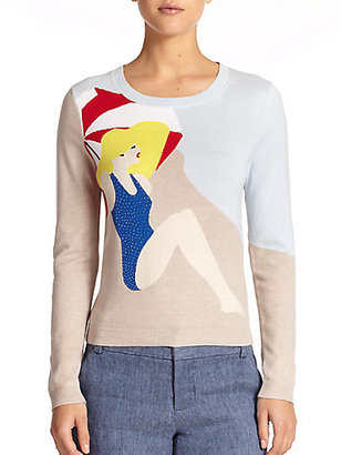 Alice + Olivia Sunbather Patterned Sweater