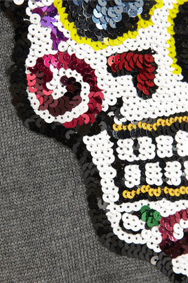 Markus Lupfer Mexican Skull sequined merino wool sweater
